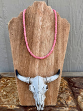 Load image into Gallery viewer, Pink Coral Rondelle Necklace