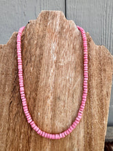 Load image into Gallery viewer, Pink Coral Rondelle Necklace