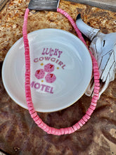 Load image into Gallery viewer, Pink Coral Rondelle Necklace