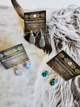 Load image into Gallery viewer, Checkered Cabochon Earrings