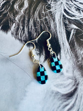 Load image into Gallery viewer, Checkered Cabochon Earrings