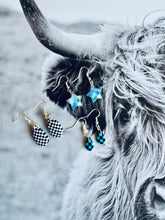 Load image into Gallery viewer, Checkered Cabochon Earrings