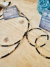 Load image into Gallery viewer, Black And Tortoiseshell Choker And Hoops