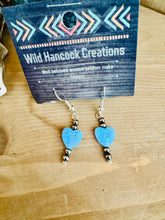 Load image into Gallery viewer, Navajo Pearl Earrings With Opal Hearts