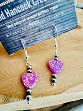 Load image into Gallery viewer, Navajo Pearl Earrings With Opal Hearts