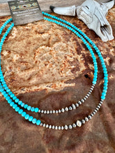 Load image into Gallery viewer, 4MM Turquoise Choker With Navajo Pearl Center