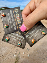 Load image into Gallery viewer, Teardrop Spiny Oyster & Turquoise Stud Earrings