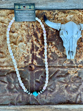 Load image into Gallery viewer, Pink Conch Barrel Beads With Turquoise & Navajo Pearls