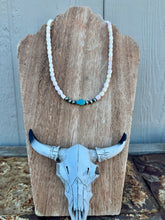 Load image into Gallery viewer, Pink Conch Barrel Beads With Turquoise & Navajo Pearls