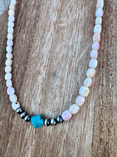 Load image into Gallery viewer, Pink Conch Barrel Beads With Turquoise & Navajo Pearls
