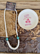 Load image into Gallery viewer, Graduated Shell With Turquoise Nuggets & Navajo Pearls