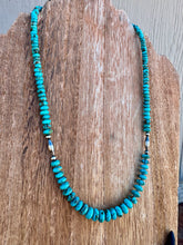 Load image into Gallery viewer, 5mm-8mm Turquoise Rondelle Necklace