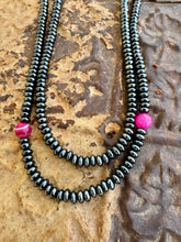 Load image into Gallery viewer, Gunmetal Grey Rondelle Necklace