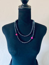 Load image into Gallery viewer, Gunmetal Grey Rondelle Necklace