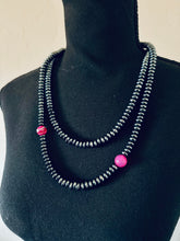 Load image into Gallery viewer, Gunmetal Grey Rondelle Necklace