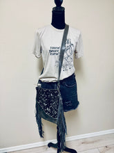 Load image into Gallery viewer, Metallic Acid Wash Fringe Purse