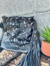 Load image into Gallery viewer, Metallic Acid Wash Fringe Purse