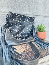 Load image into Gallery viewer, Metallic Acid Wash Fringe Purse