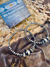 Load image into Gallery viewer, Navajo Pearl Hoop Earrings