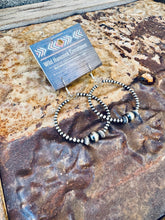 Load image into Gallery viewer, Navajo Pearl Hoop Earrings