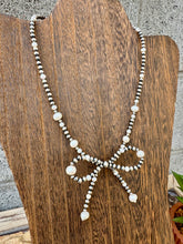 Load image into Gallery viewer, Navajo Pearl Bow Tie Necklace