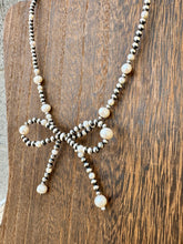 Load image into Gallery viewer, Navajo Pearl Bow Tie Necklace