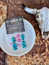 Load image into Gallery viewer, Kingman Turquoise Chip Disc Earrings