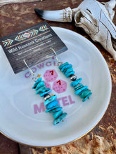 Load image into Gallery viewer, Kingman Turquoise Chip Disc Earrings