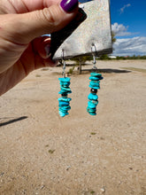 Load image into Gallery viewer, Kingman Turquoise Chip Disc Earrings