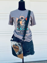 Load image into Gallery viewer, Cowhide Crossbody Purse Howdy