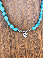 Load image into Gallery viewer, Genuine AZ Turquoise Nuggets With Checkered Heart #8
