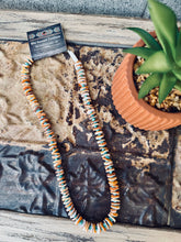 Load image into Gallery viewer, Orange Disc Spiny Oyster Necklace Lace with Turquoise Nuggets #5