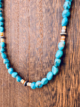 Load image into Gallery viewer, Turquoise Nuggets, Spiny Oyster and Saucer Navajo Pearl Necklace