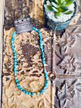 Load image into Gallery viewer, Turquoise Nuggets, Spiny Oyster and Saucer Navajo Pearl Necklace