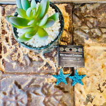 Load image into Gallery viewer, Turquoise Star Earrings