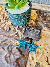 Load image into Gallery viewer, Turquoise Star Earrings