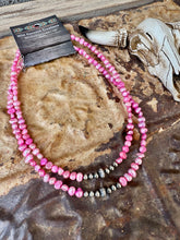 Load image into Gallery viewer, Navajo Pearl Choker With Pink Fresh Water Pearls