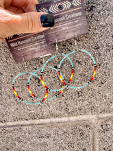 Load image into Gallery viewer, Silver Lining Aqua Fire Choker & Hoops