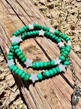 Load image into Gallery viewer, Genuine Turquoise Bracelet With Navajo Pearls & Stars