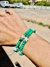 Load image into Gallery viewer, Genuine Turquoise Bracelet With Navajo Pearls & Stars