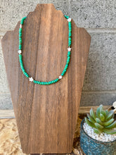 Load image into Gallery viewer, Green Rondelle Turquoise & Navajo Pearls With Mother Of Pearl Stars