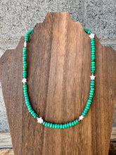 Load image into Gallery viewer, Green Rondelle Turquoise & Navajo Pearls With Mother Of Pearl Stars