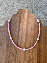 Load image into Gallery viewer, Rose Quartz Choker With Navajo Pearls