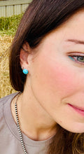 Load image into Gallery viewer, Genuine Kingman Turquoise Studs Or Orange Spiny Oyster Stud Earrings