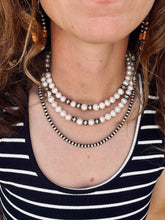 Load image into Gallery viewer, Extra Large Fresh Waters Pearls & Navajo Pearl Necklace