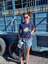 Load image into Gallery viewer, Classic Black & White Cowhide Crossbody Purse