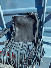 Load image into Gallery viewer, Classic Black & White Cowhide Crossbody Purse