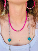 Load image into Gallery viewer, Large Turquoise Beads Chain Necklace