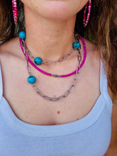 Load image into Gallery viewer, Hot Pink Choker With Navajo Pearls