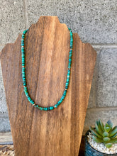 Load image into Gallery viewer, Genuine Blue Green Turquoise Choker With Navajo Pearls